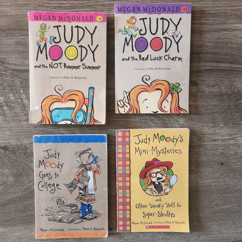 Judy Moody Book Lot 4 Paperbacks Megan McDonald NOT Bummer Summer Bad Luck Charm